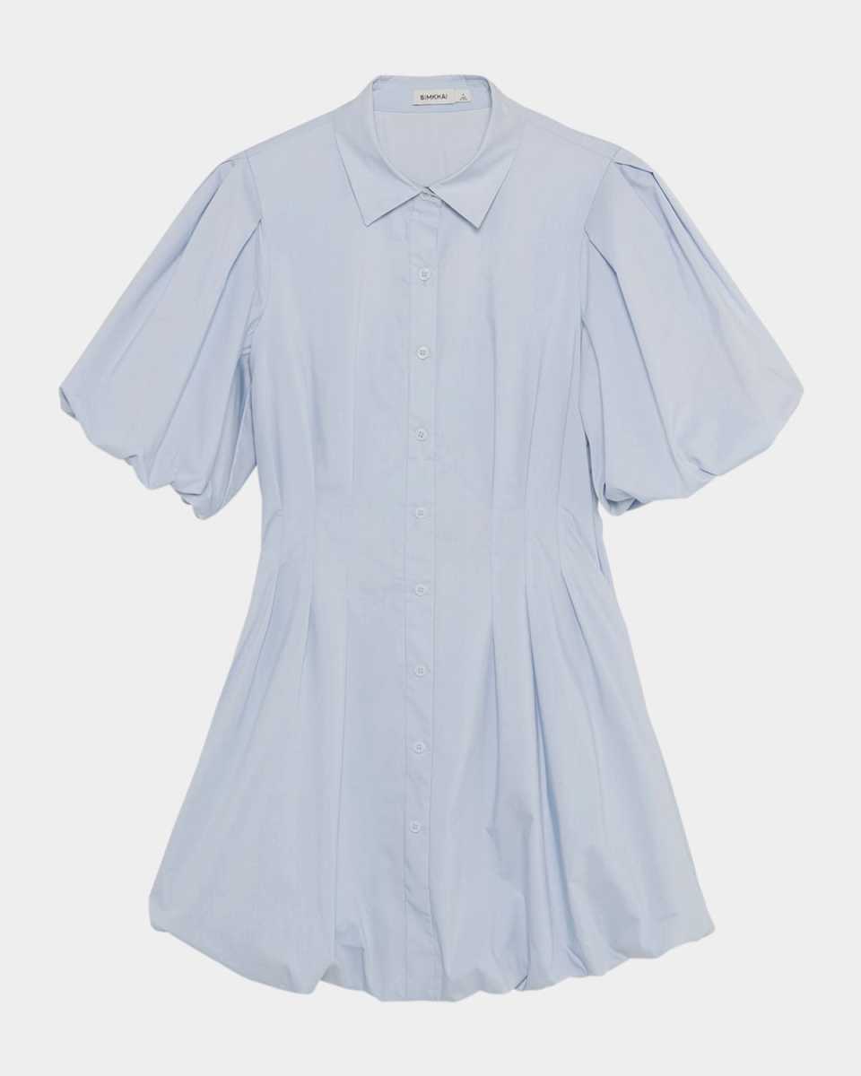 Cleo Balloon Pintuck Mini Dress